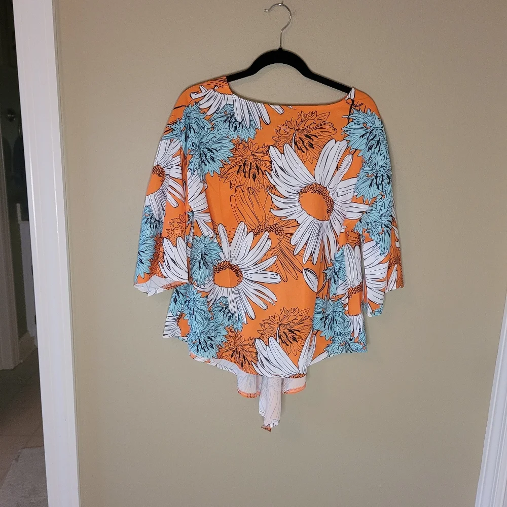 Sucrefas orange & white blouse/tunic. - Picture 5 of 15